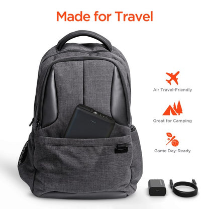 Meet the ultimate mobile power station. The HyperGear 24000mAh AC Laptop Power Bank is built for professionals, travelers, and digital nomads who need serious backup. With a massive battery, AC outlet, and USB-C PD, it charges laptops, phones, tablets, and more—no wall outlet required.