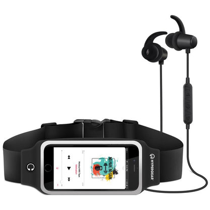 Crush your fitness goals with the HyperGear ActiveGear Wireless Earphones & Belt combo. Designed for athletes, runners, and everyday movers, this set delivers high-performance audio and hands-free convenience in one sleek package. Whether you're hitting the pavement or the gym, you’ll stay connected, focused, and totally untangled