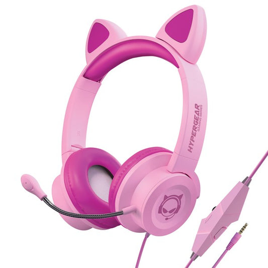 Meet Kombat Kitty—the purr-fect gaming headset designed just for kids! With plush ear cushions, an adjustable padded headband, and adorable cat ears, this headset delivers high-definition stereo sound and all-day comfort for gaming, streaming, and schoolwork. Whether they're teaming up in Fortnite or tuning into online classes, Kombat Kitty keeps kids connected and confident.