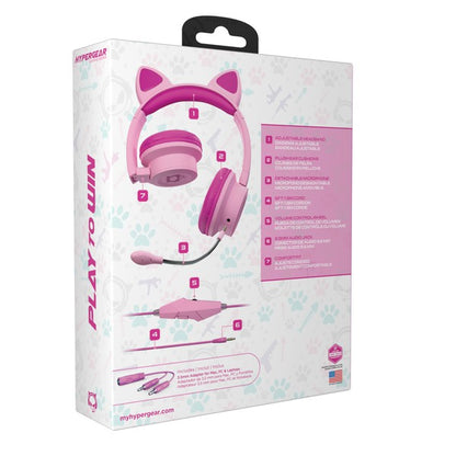 Meet Kombat Kitty—the purr-fect gaming headset designed just for kids! With plush ear cushions, an adjustable padded headband, and adorable cat ears, this headset delivers high-definition stereo sound and all-day comfort for gaming, streaming, and schoolwork. Whether they're teaming up in Fortnite or tuning into online classes, Kombat Kitty keeps kids connected and confident.