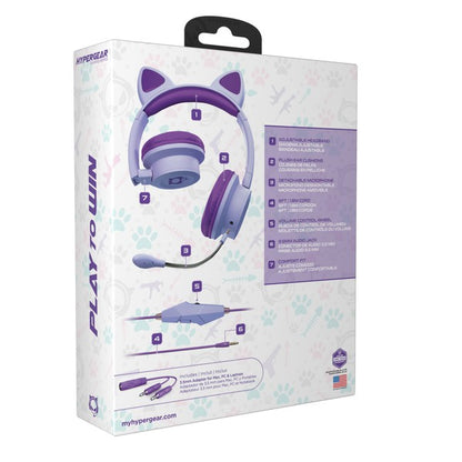 Meet Kombat Kitty—the purr-fect gaming headset designed just for kids! With plush ear cushions, an adjustable padded headband, and adorable cat ears, this headset delivers high-definition stereo sound and all-day comfort for gaming, streaming, and schoolwork. Whether they're teaming up in Fortnite or tuning into online classes, Kombat Kitty keeps kids connected and confident.