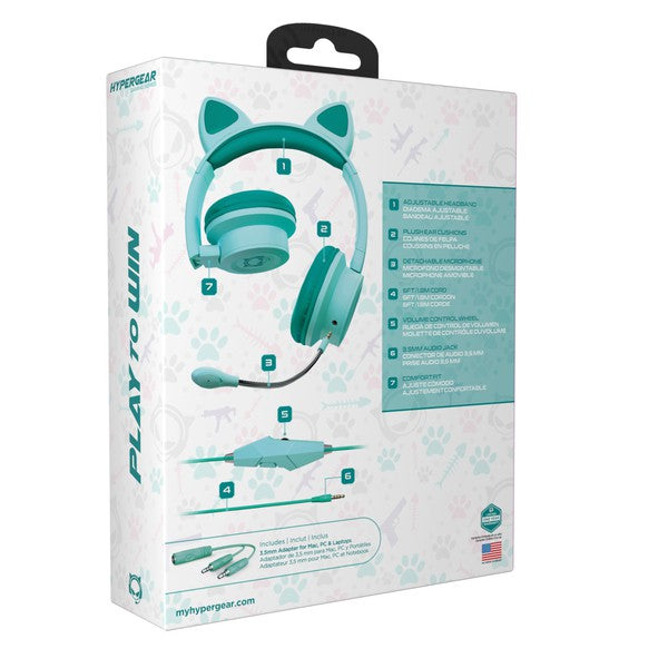 Meet Kombat Kitty—the purr-fect gaming headset designed just for kids! With plush ear cushions, an adjustable padded headband, and adorable cat ears, this headset delivers high-definition stereo sound and all-day comfort for gaming, streaming, and schoolwork. Whether they're teaming up in Fortnite or tuning into online classes, Kombat Kitty keeps kids connected and confident.