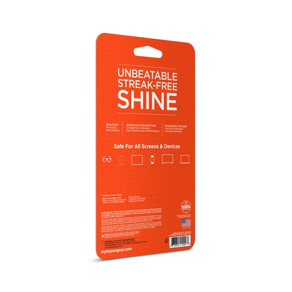 A black ScreenWhiz spray bottle labeled “Pro-Tech Screen Cleaning Kit,” designed for cleaning electronic screens.