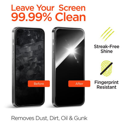 A black ScreenWhiz spray bottle labeled “Pro-Tech Screen Cleaning Kit,” designed for cleaning electronic screens.