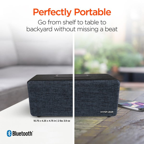 Turn up the style and the sound with the HyperGear Fabrix 2 Wireless Speaker. Wrapped in premium woven fabric and powered by rich stereo drivers, this speaker blends fashion and function for music lovers who want more than just volume. Whether you're hosting, chilling, or working, Fabrix 2 delivers immersive audio in a design that fits any space.