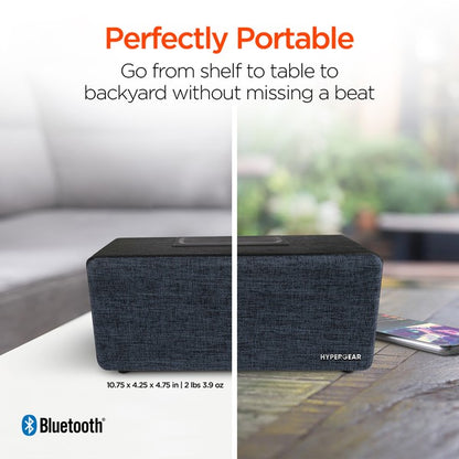 Turn up the style and the sound with the HyperGear Fabrix 2 Wireless Speaker. Wrapped in premium woven fabric and powered by rich stereo drivers, this speaker blends fashion and function for music lovers who want more than just volume. Whether you're hosting, chilling, or working, Fabrix 2 delivers immersive audio in a design that fits any space.