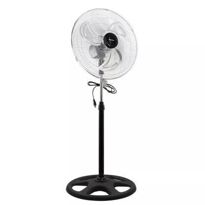 The Impress 18-in 2-in-1 Chrome High-Speed Oscillating Fan combines a powerful, high-velocity airflow with versatile two-in-one operation in a sleek chrome finish, delivering wide oscillation for room-wide cooling.