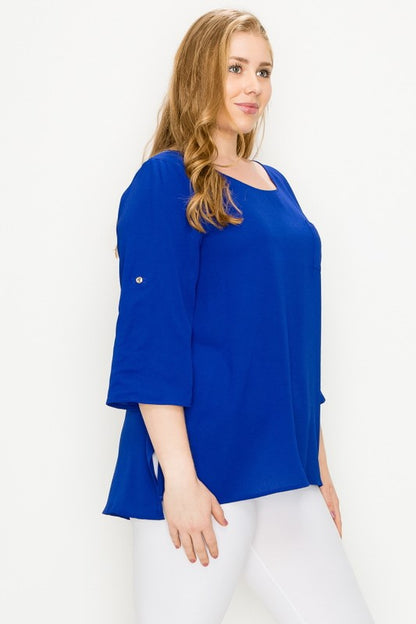 3/4 sleeves provide coverage while keeping you cool. 