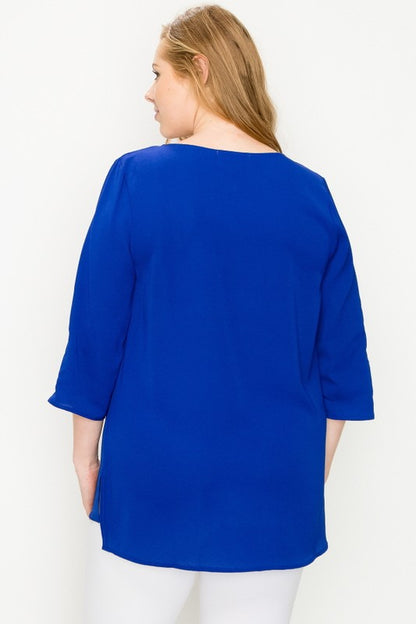 Available in multiple solid colors--navy, black, burgundy, royal blue, and ivory. 