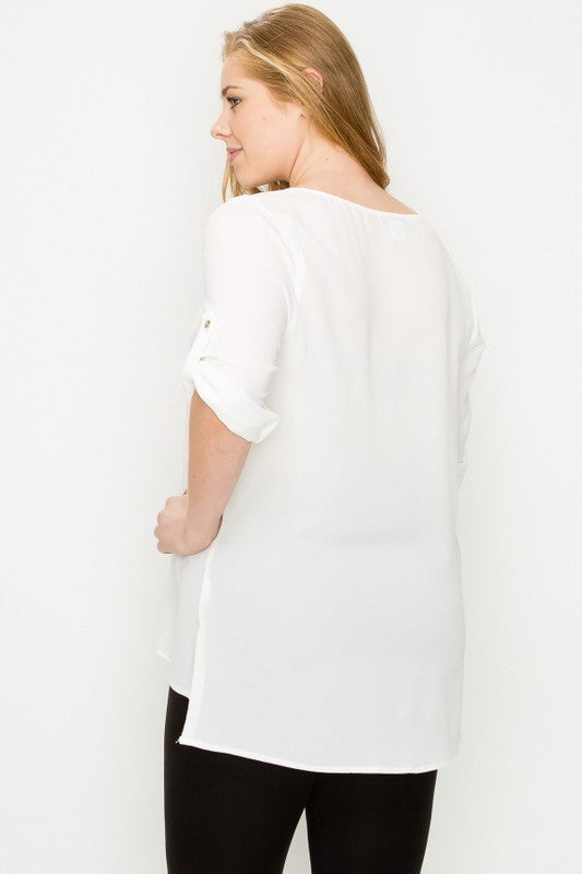 Solid color pattern makes it easy to pair with jeans, leggings, or skirts. 