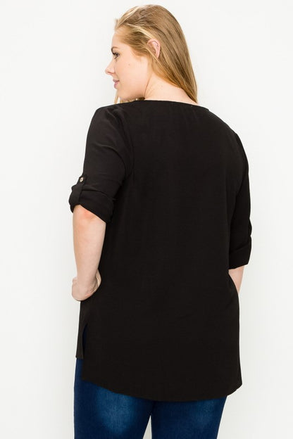 The roll tab button detail gives function + style flair. 