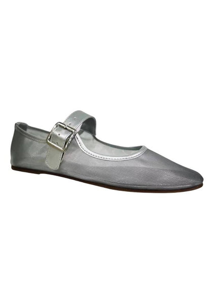 Jelly sandals featuring ankle strap with buckle closure, rounded closed-toe cut, thick flatform sole, slip-on style