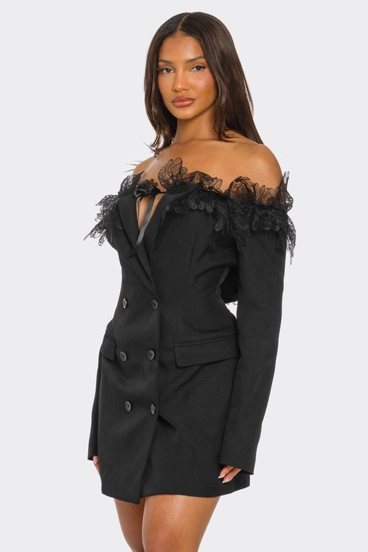 Lace Blazer Dress.