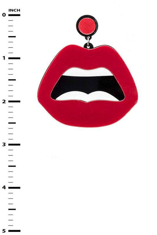 . These Lips Acrylic Iconic Earrings are a cheeky nod to pop art and retro glam. With their oversized silhouette and glossy finish, they’re designed to turn heads and spark conversations—whether you're hitting a party, styling a photoshoot, or just feeling fierce.