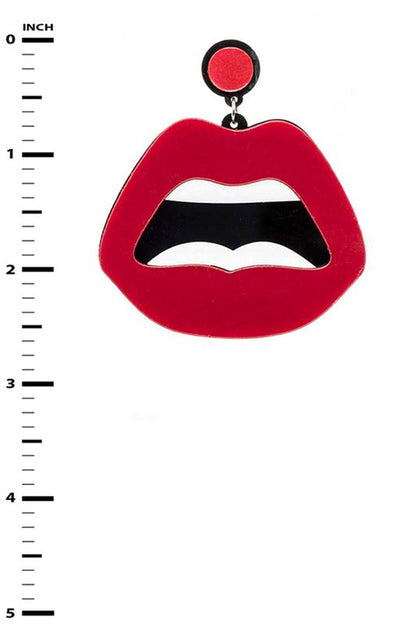 . These Lips Acrylic Iconic Earrings are a cheeky nod to pop art and retro glam. With their oversized silhouette and glossy finish, they’re designed to turn heads and spark conversations—whether you're hitting a party, styling a photoshoot, or just feeling fierce.