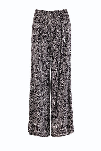 PORTOFINO TRAVEL PANT: BLACK PAISLEY