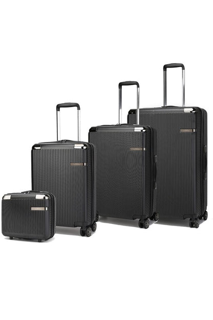 Stylish nested luggage set with a sleek, modern design and extendable handles for easy travel.