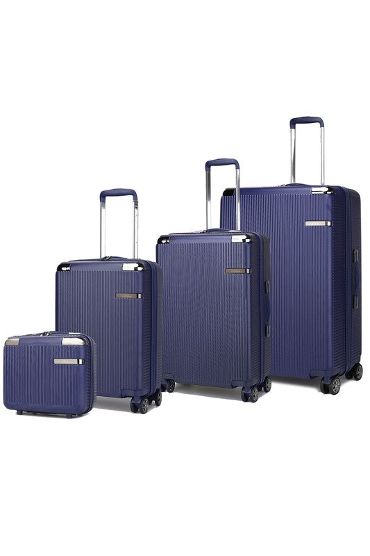 Stylish nested luggage set with a sleek, modern design and extendable handles for easy travel.