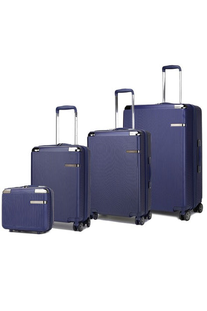 Stylish nested luggage set with a sleek, modern design and extendable handles for easy travel.