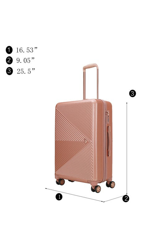 Lightweight hardside spinner suitcase featuring a contemporary design, ideal for effortless journeys.