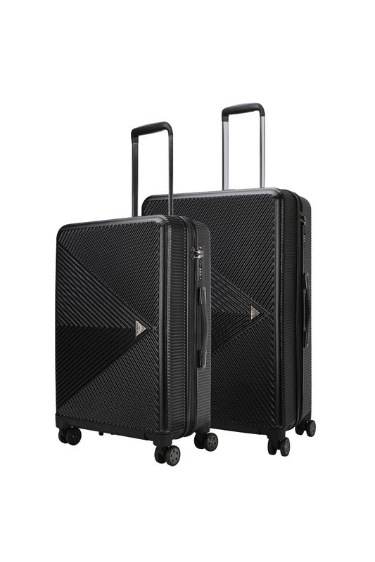 Modern textured travel bag with smooth-rolling wheels, perfect for short trips or extended travel.
