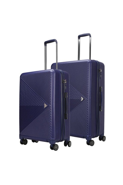 Modern textured travel bag with smooth-rolling wheels, perfect for short trips or extended travel.