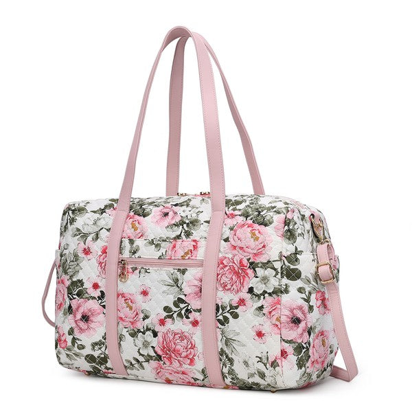 Versatile pattern duffle in a sleek color, offering comfortable and chic transport.