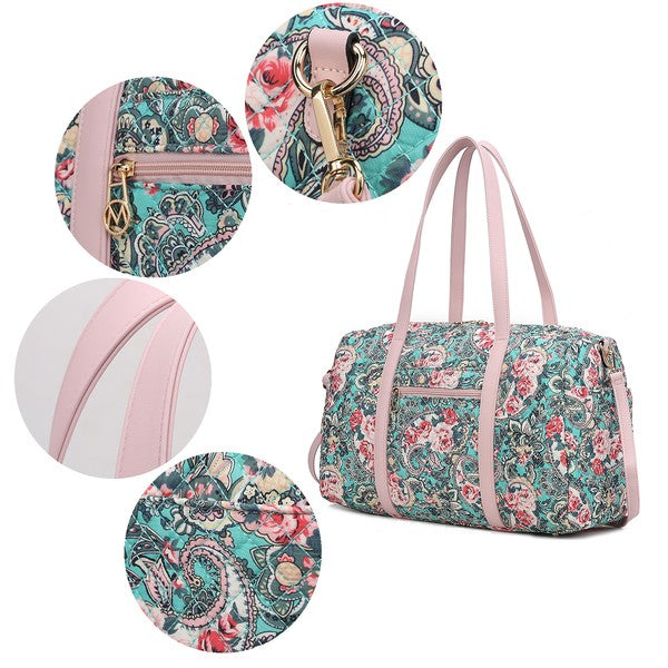 Versatile quilted travel carry-on in a sleek color, offering comfortable and chic transport.