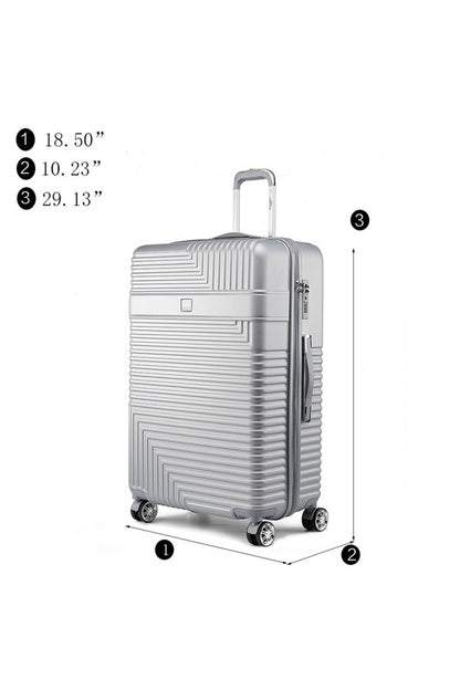 Durable hardshell luggage with a modern ribbed texture and smooth-rolling spinner wheels.