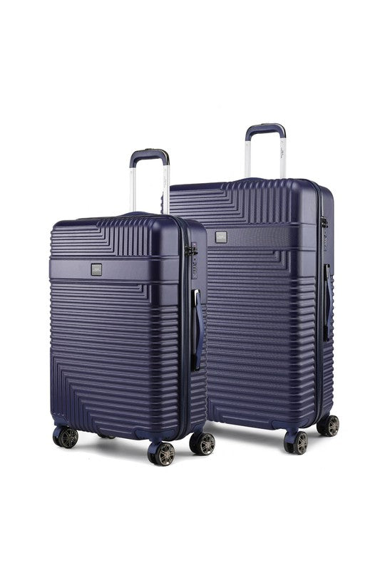 Lightweight travel luggage featuring a structured design and retractable handle for easy transport.