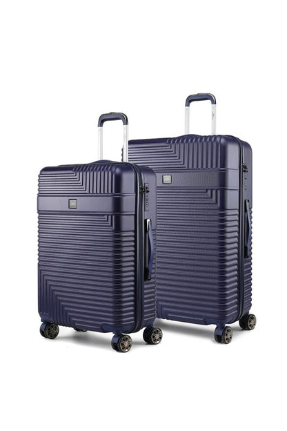 Lightweight travel luggage featuring a structured design and retractable handle for easy transport.
