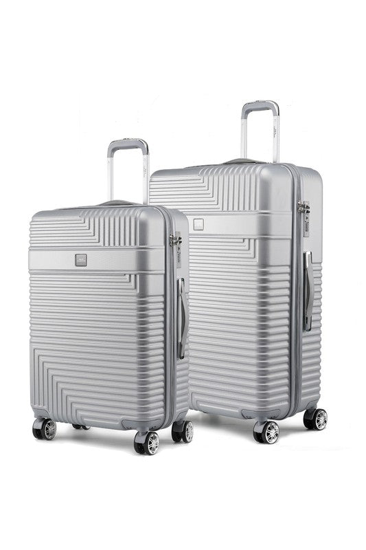 Lightweight travel luggage featuring a structured design and retractable handle for easy transport.
