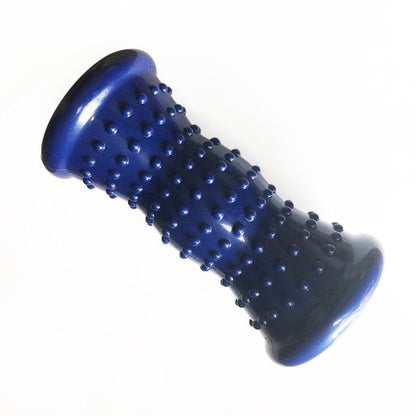 Maji pressure point foot massager roller with arc shape and textured pressure nodes for foot muscle relief

