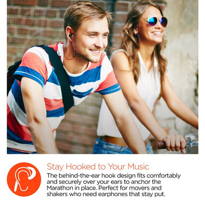 Users wearing Marathon Sports Earphones