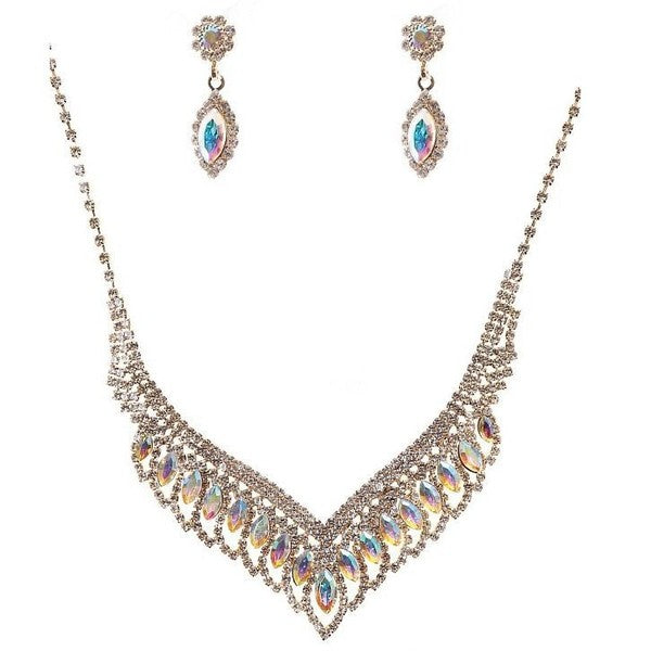 Marquise Oval CZ Necklace Set