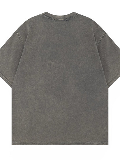The Mens Graphic Short-Sleeve Washed T-Shirt is a comfortable, vintage-finished tee featuring a bold graphic design on soft, pre-washed fabric for a relaxed, broken-in feel.