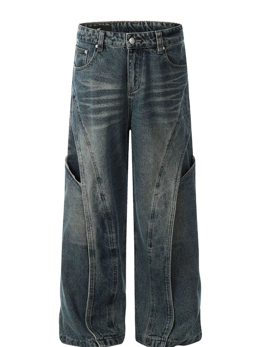 Built to stand out. These panel-washed jeans fuse rugged texture with modern tailoring, giving you a bold denim upgrade that’s anything but basic.