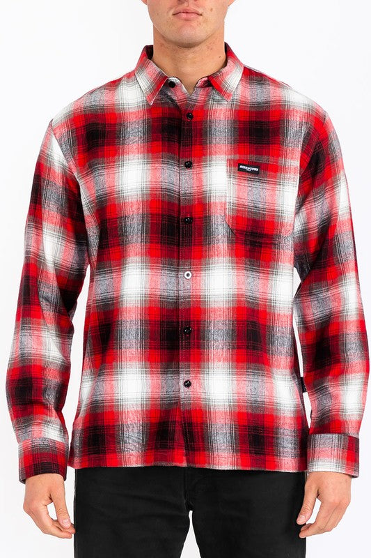The mens-plaid-long-sleeve-flannel-2 is a comfortable, classic plaid flannel shirt featuring long sleeves and a cozy, soft fabric perfect for casual wear.
