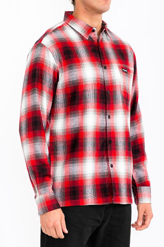 The mens-plaid-long-sleeve-flannel-2 is a comfortable, classic plaid flannel shirt featuring long sleeves and a cozy, soft fabric perfect for casual wear.