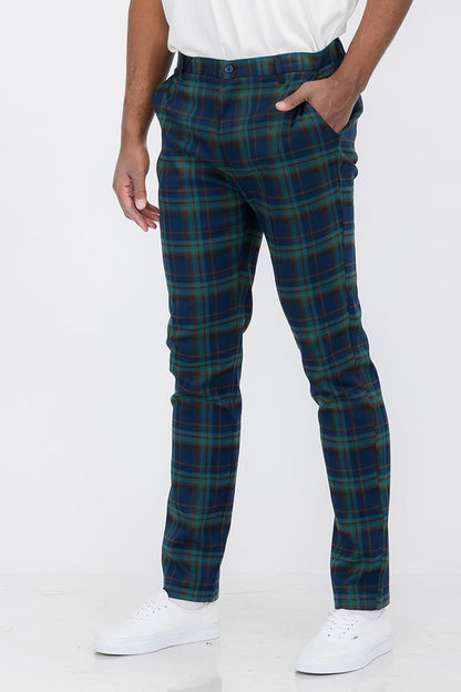 Timeless pattern. Modern fit. These plaid trousers are your ticket to effortless style—whether you're dressing for a sharp office look or a laid-back weekend vibe.