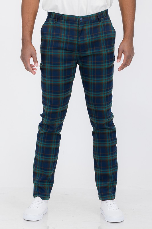 Timeless pattern. Modern fit. These plaid trousers are your ticket to effortless style—whether you're dressing for a sharp office look or a laid-back weekend vibe.