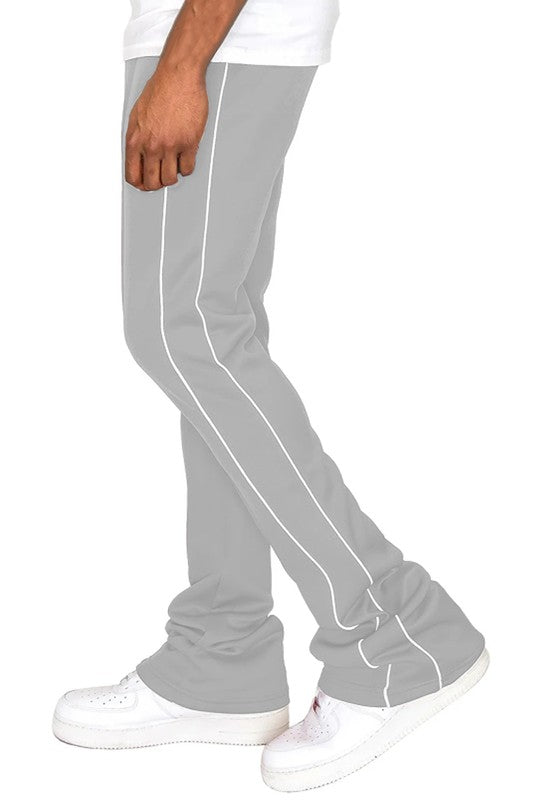 Mens Side Pipe Stacked Flare Pants_a