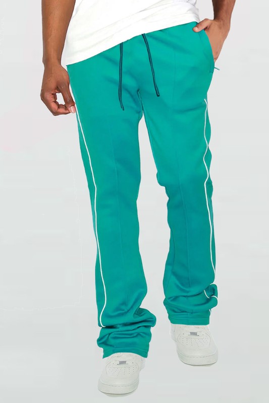 Mens Side Pipe Stacked Flare Pants_g