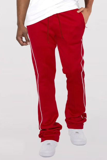 Mens Side Pipe Stacked Flare Pants_k
