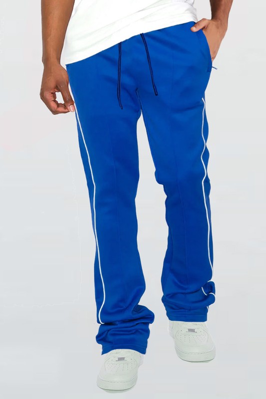 Mens Side Pipe Stacked Flare Pants_l