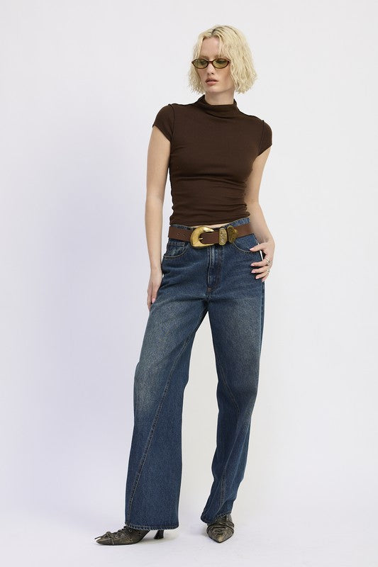 Fabric blend of 75% Polyester, 17% Rayon, 8% Spandex — soft stretch and comfort with shape retention. 