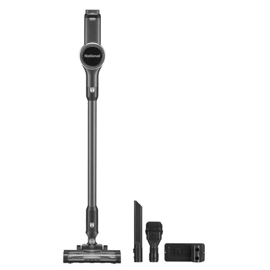 The National 2-in-1 Cordless Handheld Vacuum Cleaner is a lightweight, rechargeable vacuum that combines handheld and stick configurations for versatile, powerful cleaning on floors and upholstery without the hassle of cords.