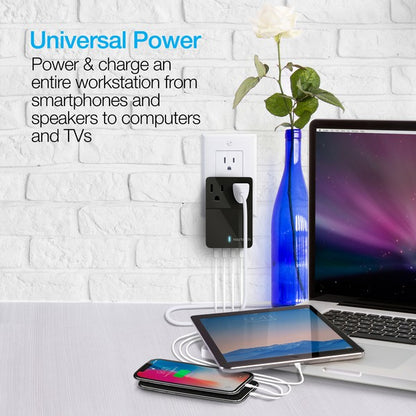 Naztech wall chargers—4 USB ports and 2 AC outlets for efficient multi-device charging.