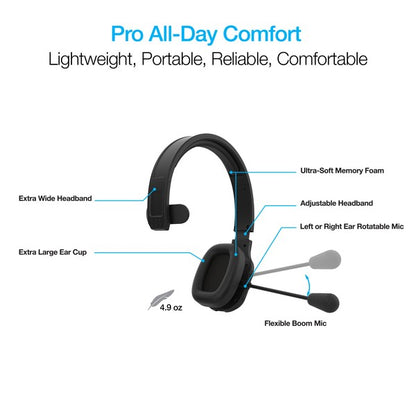 Engineered for professionals on the move, the Naztech NXT-700 Xtreme delivers powerful noise cancellation, all-day comfort, and seamless wireless connectivity. Whether you're commuting, working remotely, or driving cross-country, this headset keeps your communication sharp and distraction-free.