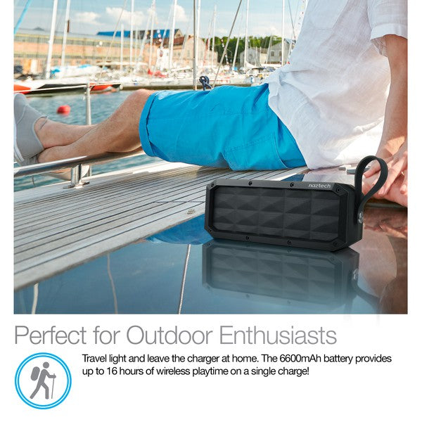 Meet your portable powerhouse—the Naztech SoundBrick. Whether you're chilling indoors or turning up the vibes outside, this speaker delivers rich, room-filling sound in a rugged, compact design. With wireless freedom, booming bass, and all-day battery life, it’s your go-to for music that moves with you.
